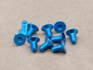 3 x 6mm Machining 7075-T6 Countersink Hex. Screw (Blue 10 Pcs)