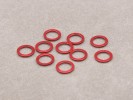 5mm x 0.5mm Aluminium Bore Washer (Red 10 Pcs)