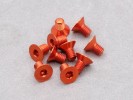 3 x 5mm Machining 7075-T6 Countersink Hex. Screw (Orange10 Pcs)