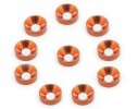 Anodized Alum M3 Countersunk Washers 10pcs (Orange)
