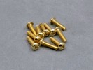 3x12mm Gold Plated Button Head Screw (10Pcs)