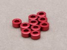 3mm x 3mm Aluminium Bore Washer (Red 10 Pcs)