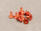 3 x 6mm Machining 7075-T6 Countersink Hex. Screw (Orange 10 Pcs)