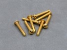 3x20mm Gold Plated Button Head Screw (8Pcs)