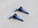 Wide Crooked Angle Universal Shaft for Mini-Z (6061 Blue 1Pair)